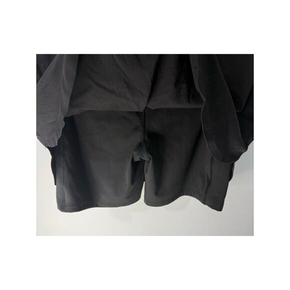 Athleta Skort Skirt Shorts Womens Sz 8 Black Front Tie Zipper Pockets Stretch - Picture 3 of 5